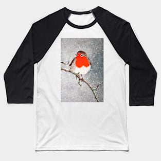 Winter Robin Baseball T-Shirt